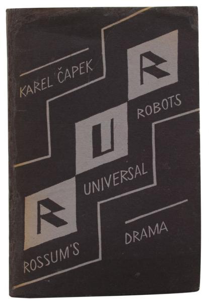 Обложка первого издания пьесы R.U.R. Карела Чапека